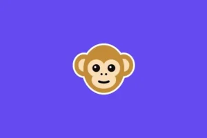 Monkey app icon on purple background.